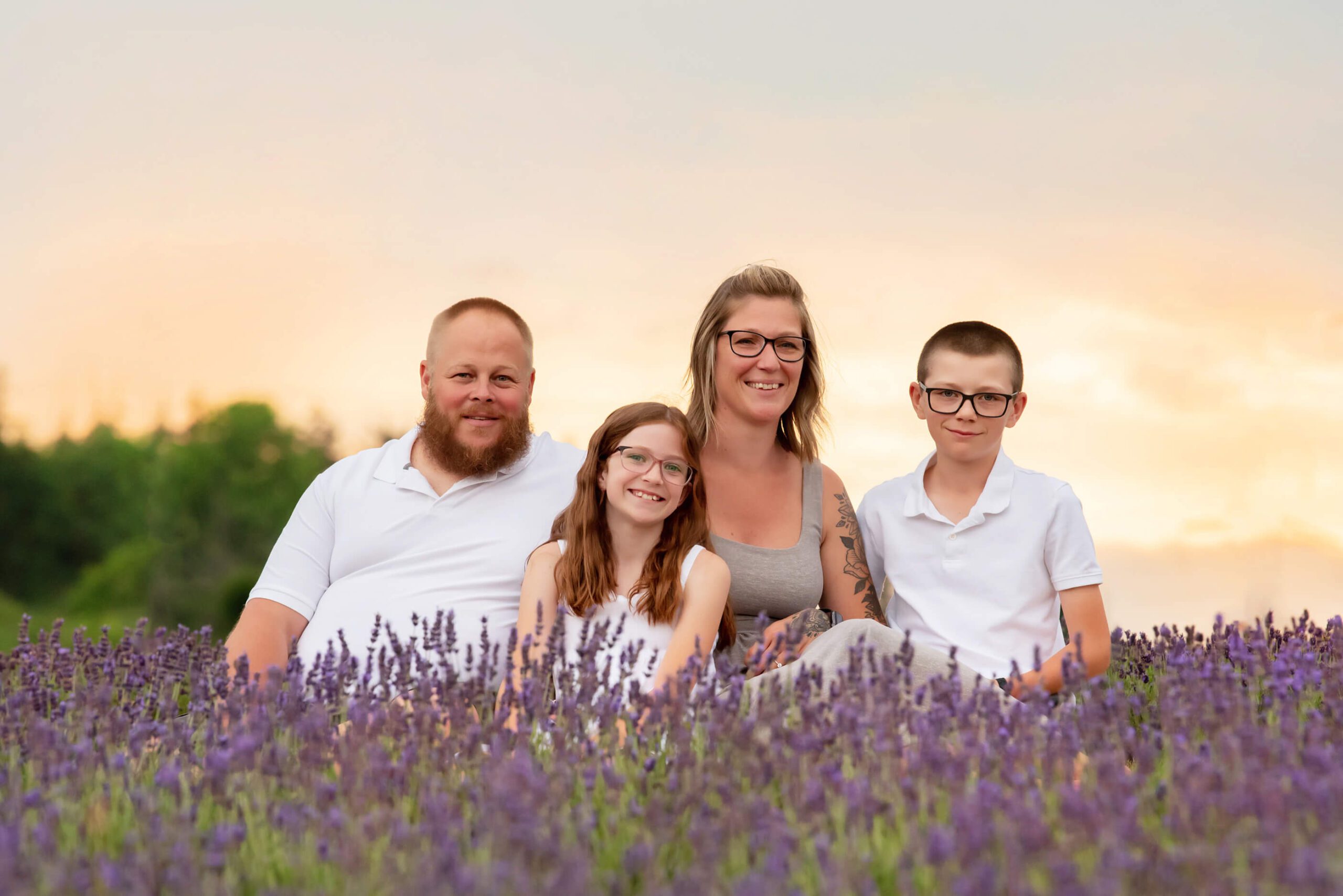 Toronto And Burlington Family Photographers Sunset Lavender Session