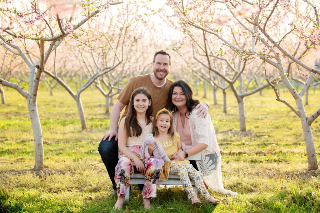 Toronto And Burlington summer Family Photographers Sunset Cherry Blossom Session Best summer teacher gift ideas