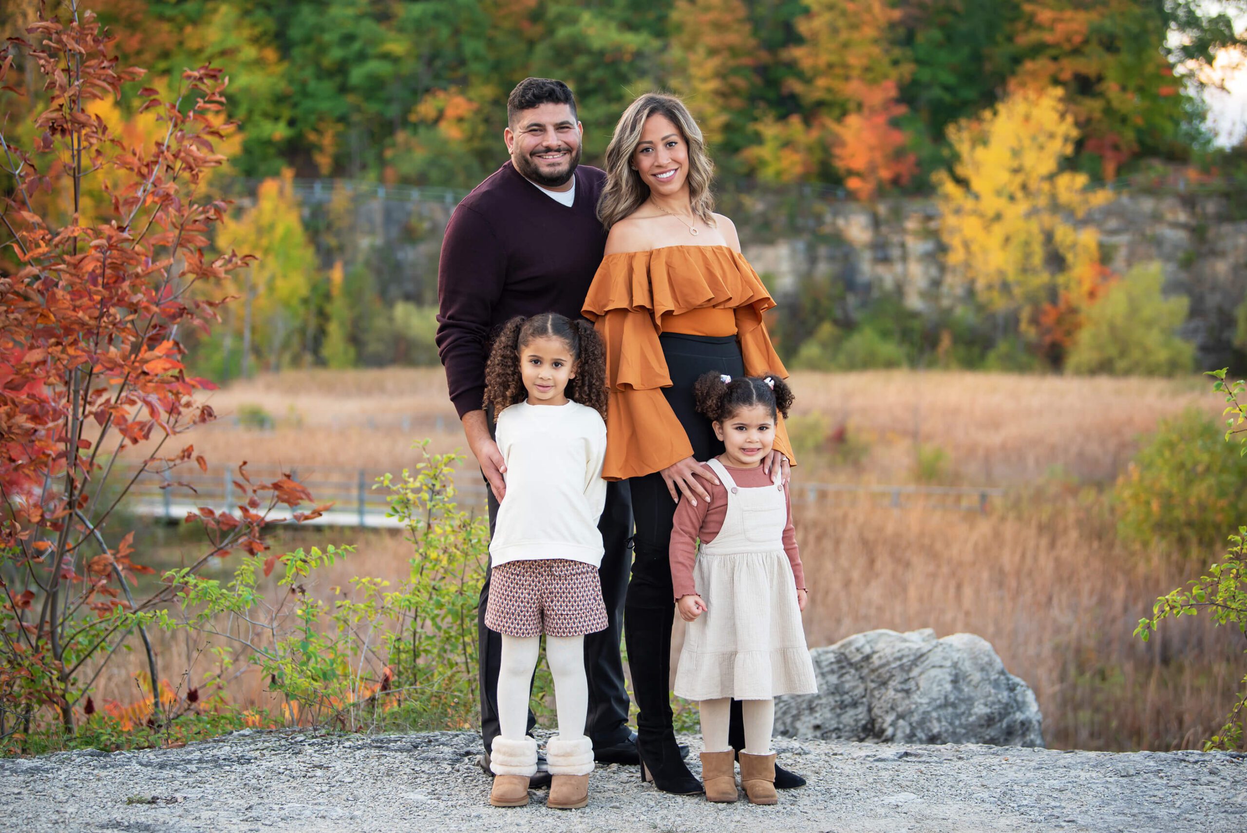 family photo in Burlington Ontario in the fall