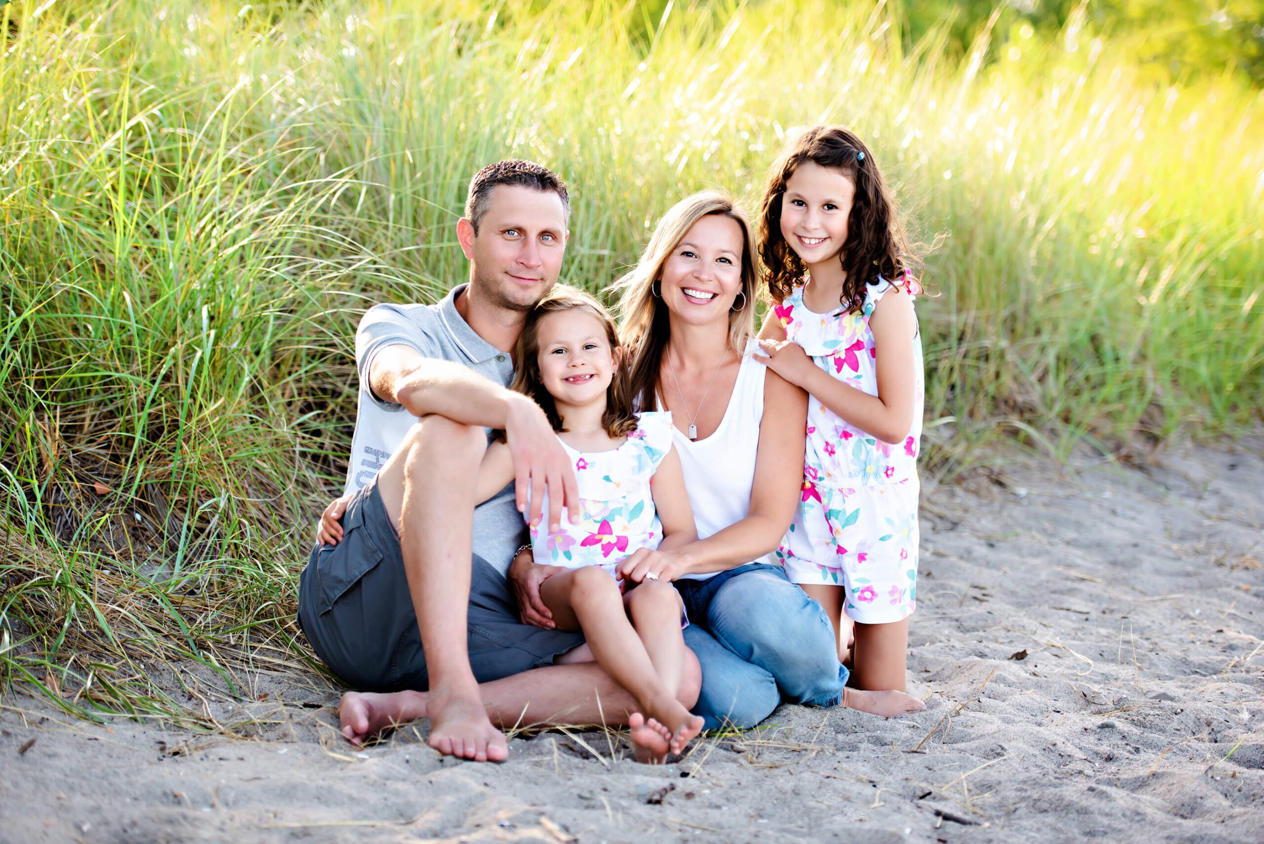 family at the beach for their family photography session