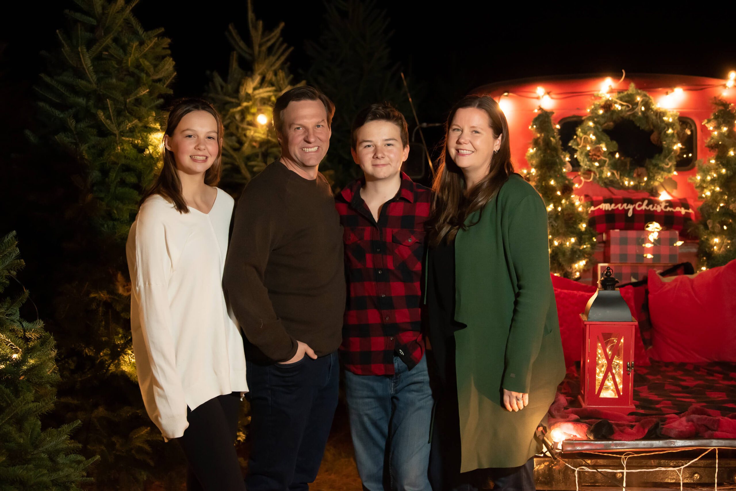 A lovely family with older children for their Christmas Family Photos