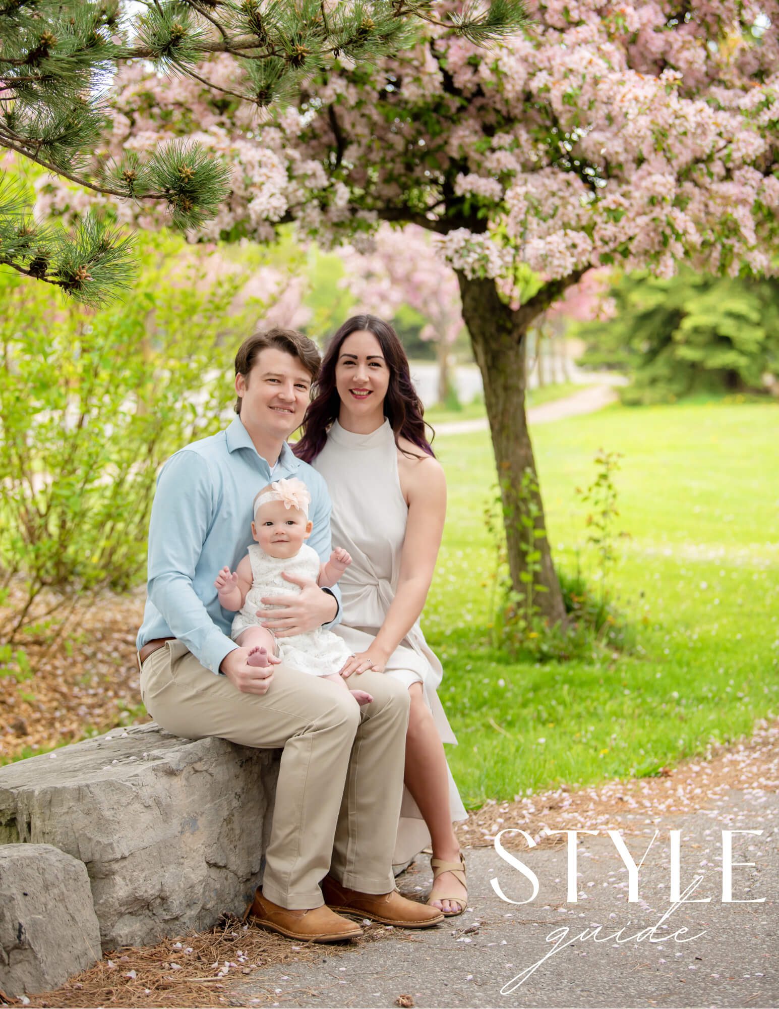 Burlington Ontario Family photography session outdoor at the cherry blossoms