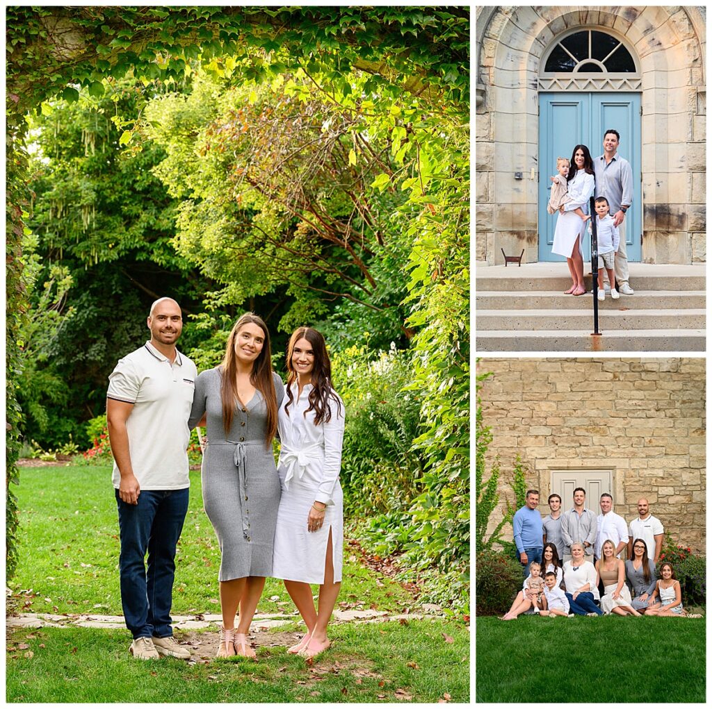 Extended family photography session in Milton, Ontario.